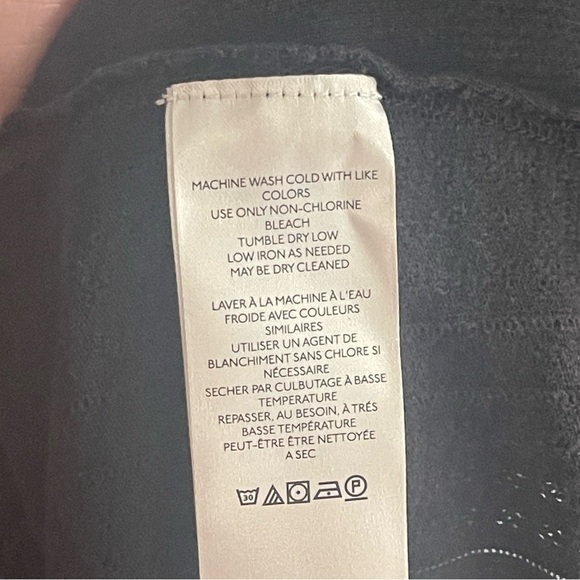 NEW Free People Eyes On You Top Small Black Cotton Long Sleeve Cropped ERK532 Sm - Picture 8 of 9